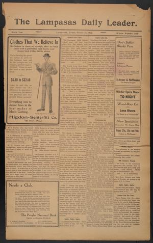 The Lampasas Daily Leader. (Lampasas, Tex.), Vol. 9, No. 3368, Ed. 1 Friday, October 11, 1912