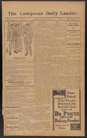 The Lampasas Daily Leader. (Lampasas, Tex.), Vol. 9, No. 3193, Ed. 1 Thursday, March 21, 1912