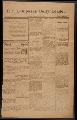 The Lampasas Daily Leader. (Lampasas, Tex.), Vol. 9, No. 3341, Ed. 1 Tuesday, September 10, 1912