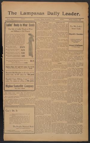 The Lampasas Daily Leader. (Lampasas, Tex.), Vol. 9, No. 3388, Ed. 1 Monday, November 4, 1912