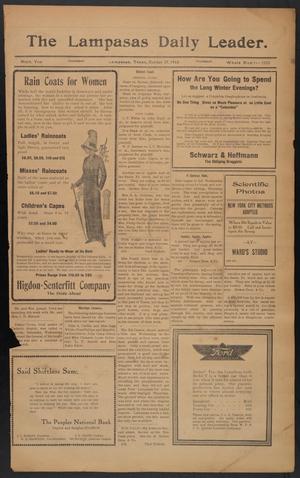 The Lampasas Daily Leader. (Lampasas, Tex.), Vol. 9, No. 3373, Ed. 1 Thursday, October 17, 1912