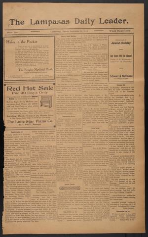 The Lampasas Daily Leader. (Lampasas, Tex.), Vol. 9, No. 3342, Ed. 1 Wednesday, September 11, 1912