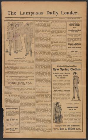The Lampasas Daily Leader. (Lampasas, Tex.), Vol. 9, No. 3192, Ed. 1 Wednesday, March 20, 1912