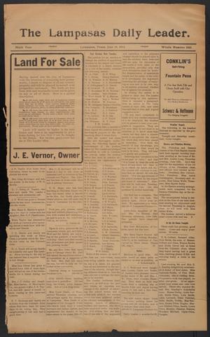 The Lampasas Daily Leader. (Lampasas, Tex.), Vol. 9, No. 3266, Ed. 1 Friday, June 14, 1912