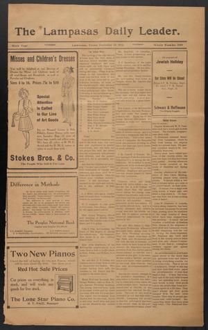 The Lampasas Daily Leader. (Lampasas, Tex.), Vol. 9, No. 3349, Ed. 1 Thursday, September 19, 1912