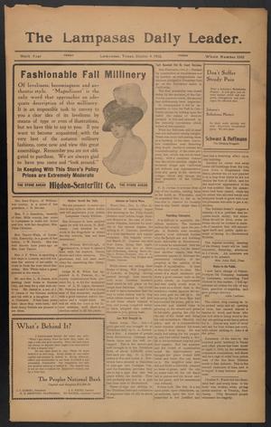 The Lampasas Daily Leader. (Lampasas, Tex.), Vol. 9, No. 3362, Ed. 1 Friday, October 4, 1912