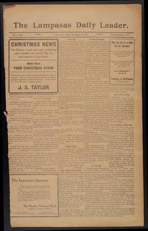 Primary view of object titled 'The Lampasas Daily Leader. (Lampasas, Tex.), Vol. 9, No. 3419, Ed. 1 Tuesday, December 10, 1912'.