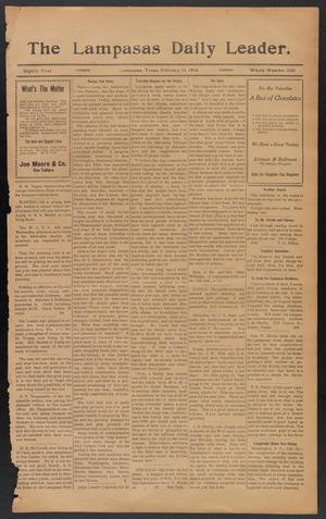 The Lampasas Daily Leader. (Lampasas, Tex.), Vol. 8, No. 3161, Ed. 1 Tuesday, February 13, 1912