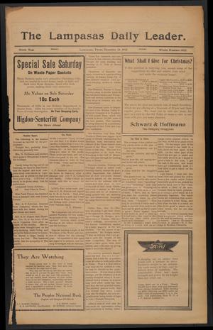The Lampasas Daily Leader. (Lampasas, Tex.), Vol. 9, No. 3422, Ed. 1 Friday, December 13, 1912
