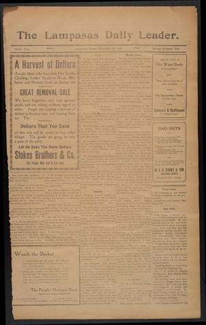 The Lampasas Daily Leader. (Lampasas, Tex.), Vol. 9, No. 3410, Ed. 1 Friday, November 29, 1912