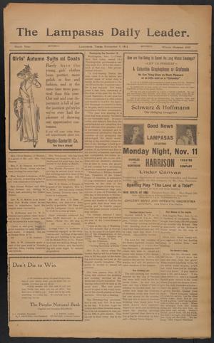 The Lampasas Daily Leader. (Lampasas, Tex.), Vol. 9, No. 3393, Ed. 1 Saturday, November 9, 1912