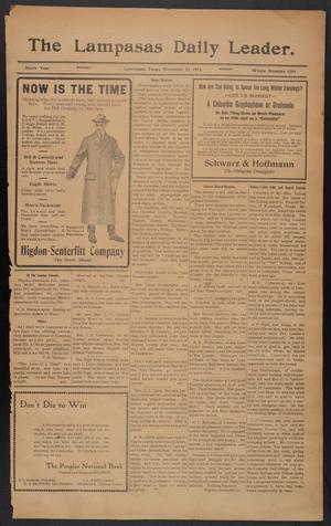 The Lampasas Daily Leader. (Lampasas, Tex.), Vol. 9, No. 3394, Ed. 1 Monday, November 11, 1912