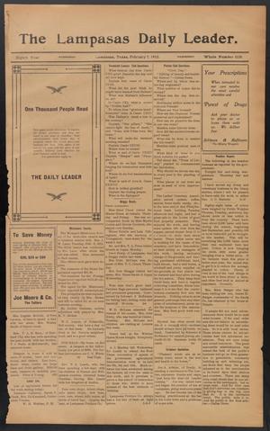 The Lampasas Daily Leader. (Lampasas, Tex.), Vol. 8, No. 3156, Ed. 1 Wednesday, February 7, 1912