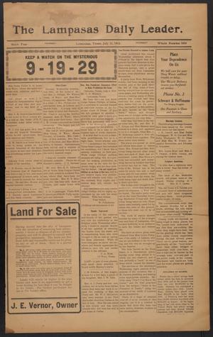 The Lampasas Daily Leader. (Lampasas, Tex.), Vol. 9, No. 3289, Ed. 1 Thursday, July 11, 1912