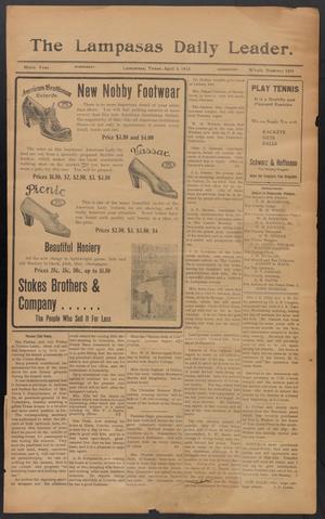 The Lampasas Daily Leader. (Lampasas, Tex.), Vol. 9, No. 3204, Ed. 1 Wednesday, April 3, 1912