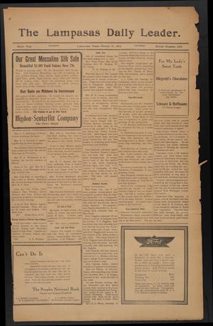 The Lampasas Daily Leader. (Lampasas, Tex.), Vol. 9, No. 3385, Ed. 1 Thursday, October 31, 1912