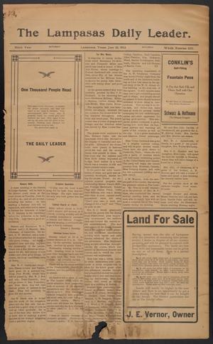 The Lampasas Daily Leader. (Lampasas, Tex.), Vol. 9, No. 3273, Ed. 1 Saturday, June 22, 1912
