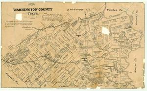 Primary view of object titled 'Map of Washington County, Texas'.