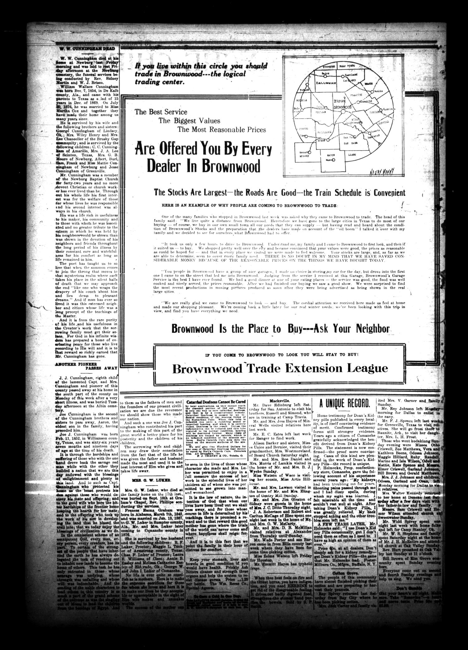 The Comanche Chief and Pioneer Exponent (Comanche, Tex.), Vol. 47, No. 6, Ed. 1 Friday, October 4, 1918
                                                
                                                    [Sequence #]: 2 of 16
                                                