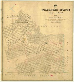Primary view of object titled 'Map of Wilbarger County: Young Land District, formerly Fannin Land District'.