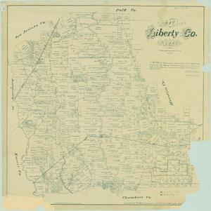 Primary view of object titled 'Map of Liberty County, Texas'.