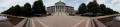 Photograph: Panoramic image of the east entrance of the Blanton Student Services …