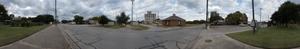 Panoramic image of buildings in Gainesville, Texas