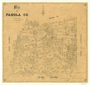 Primary view of object titled 'Map of Panola County'.