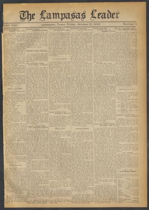Primary view of object titled 'The Lampasas Leader (Lampasas, Tex.), Vol. 45, No. 1, Ed. 1 Friday, October 21, 1932'.