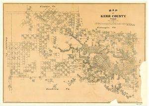 Primary view of object titled 'Map of Kerr County, Texas'.