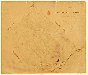 Primary view of object titled 'Map of Caldwell County'.