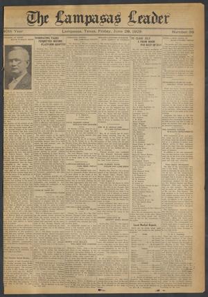 Primary view of object titled 'The Lampasas Leader (Lampasas, Tex.), Vol. 40, No. 36, Ed. 1 Friday, June 29, 1928'.