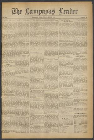Primary view of object titled 'The Lampasas Leader (Lampasas, Tex.), Vol. [46], No. 34, Ed. 1 Friday, June 8, 1934'.