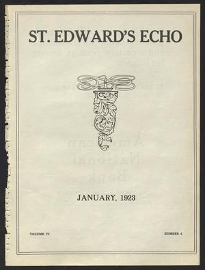 St. Edward's Echo (Austin, Tex.), Vol. 4, No. 4, Ed. 1, January 1923