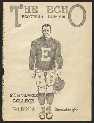 St. Edward's Echo (Austin, Tex.), Vol. 4, No. 3, Ed. 1, December 1922