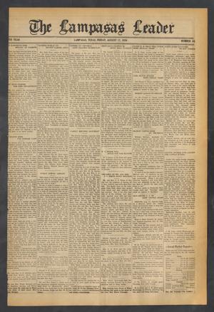 Primary view of object titled 'The Lampasas Leader (Lampasas, Tex.), Vol. [46], No. 44, Ed. 1 Friday, August 17, 1934'.