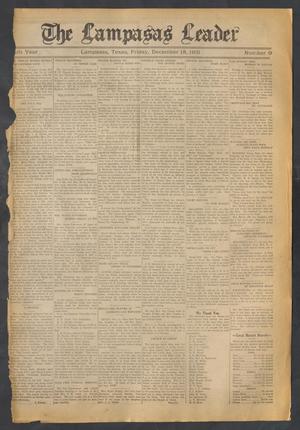 Primary view of object titled 'The Lampasas Leader (Lampasas, Tex.), Vol. [44], No. 9, Ed. 1 Friday, December 18, 1931'.