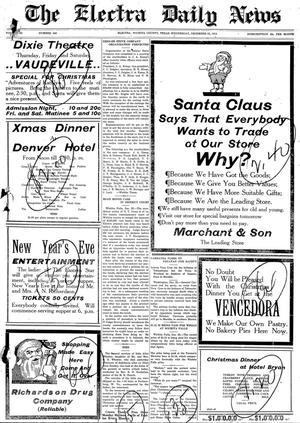 The Electra Daily News (Electra, Tex.), Vol. 3, No. 645, Ed. 1 Wednesday, December 23, 1914