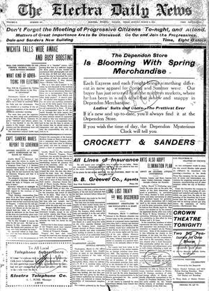 The Electra Daily News (Electra, Tex.), Vol. 2, No. 397, Ed. 1 Monday, March 9, 1914