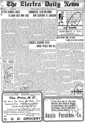 The Electra Daily News (Electra, Tex.), Vol. 2, No. 593, Ed. 1 Friday, October 23, 1914