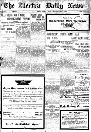 Primary view of object titled 'The Electra Daily News (Electra, Tex.), Vol. 2, No. 413, Ed. 1 Friday, March 27, 1914'.