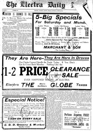 The Electra Daily News (Electra, Tex.), Vol. 2, No. 486, Ed. 1 Saturday, June 20, 1914