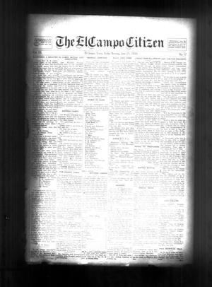 Primary view of object titled 'The El Campo Citizen (El Campo, Tex.), Vol. 20, No. 17, Ed. 1 Friday, June 25, 1920'.