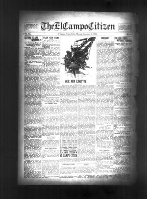 The El Campo Citizen (El Campo, Tex.), Vol. 20, No. 40, Ed. 1 Friday, December 3, 1920