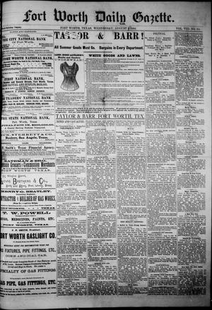 Fort Worth Daily Gazette. (Fort Worth, Tex.), Vol. 8, No. 211, Ed. 1, Wednesday, August 6, 1884