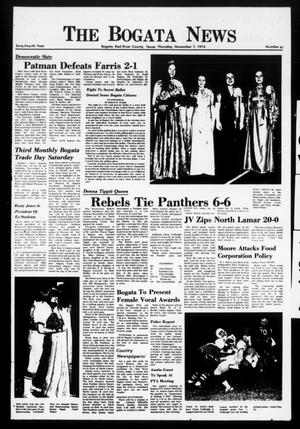 The Bogata News (Bogata, Tex.), Vol. 64, No. 41, Ed. 1 Thursday, November 7, 1974