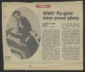 [Clipping: WWII 'fly-girls' were proud pilots]