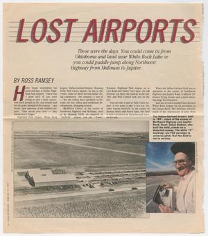 Primary view of object titled '[Clipping: Lost Airports]'.