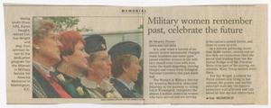 Primary view of object titled '[Clipping: Military women remember past, celebrate the future]'.