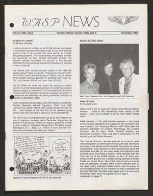 Primary view of object titled 'WASP News, Volume 29, Number 3, November 1991'.